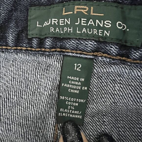 Lauren Ralph Lauren Bootcut Dark Wash Denim Jeans Blue Size 12 Heritage Classic - Picture 8 of 9